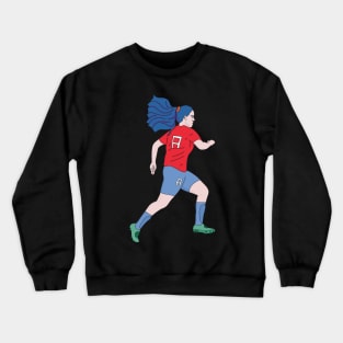 Running Soccer Player Football Crewneck Sweatshirt